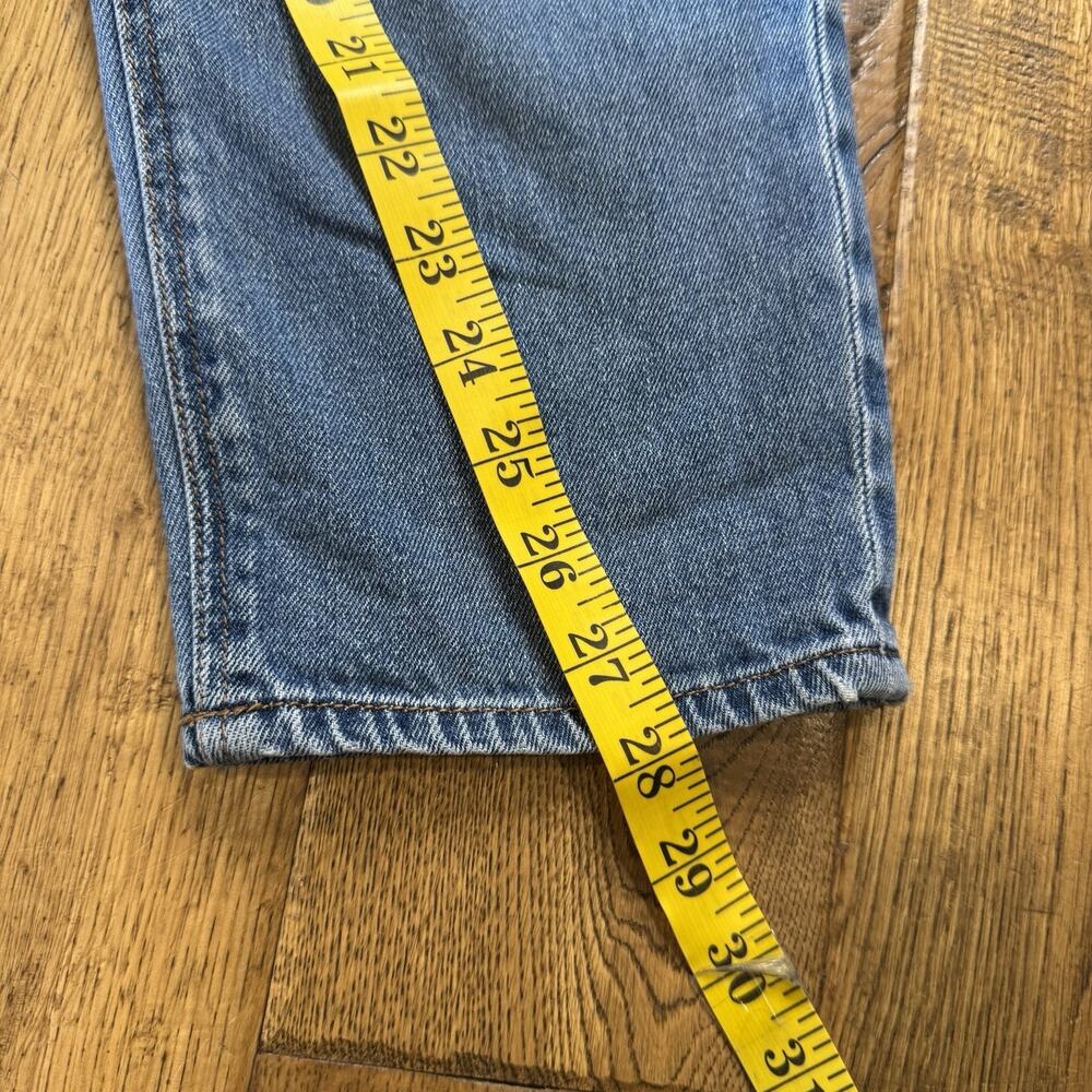 American Eagle Women's Size 12 High Rise Mom Jean Med Wash Inseam 28" Stretch - Picture 5 of 9